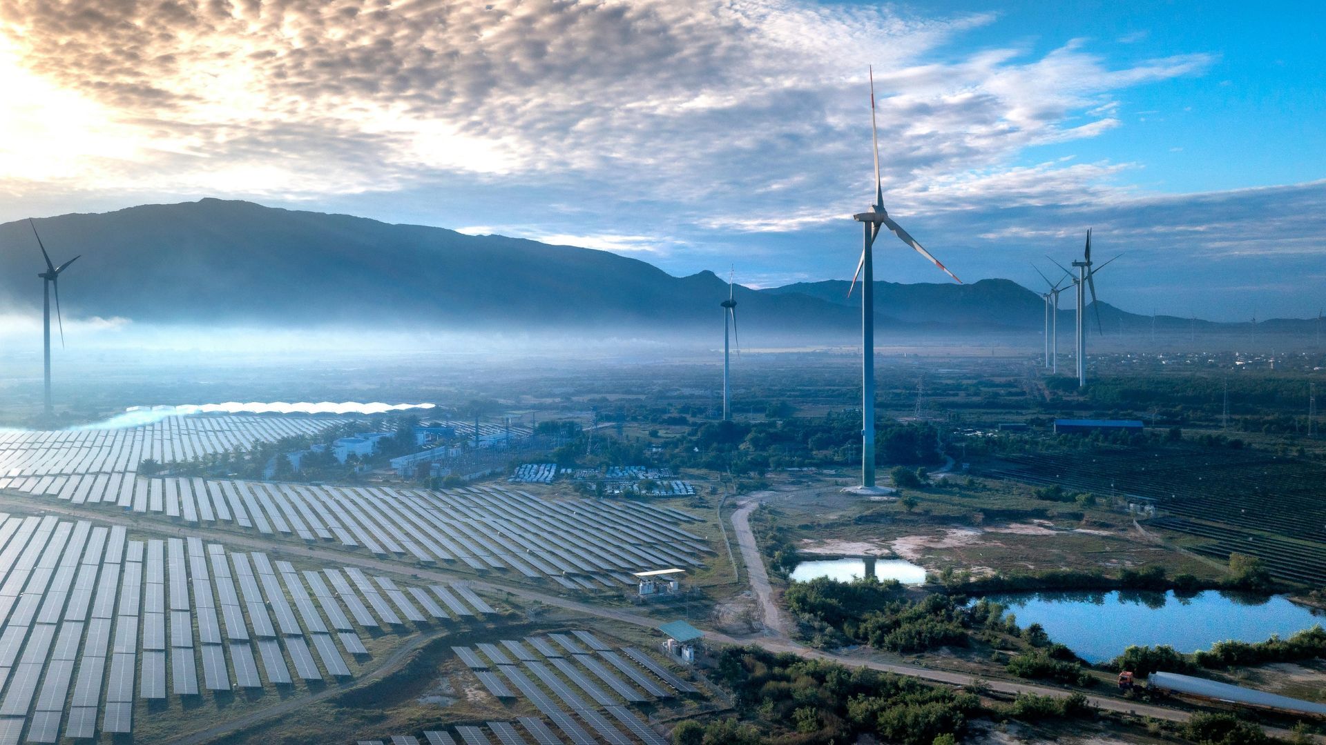 Solar Panels and Wind Turbines